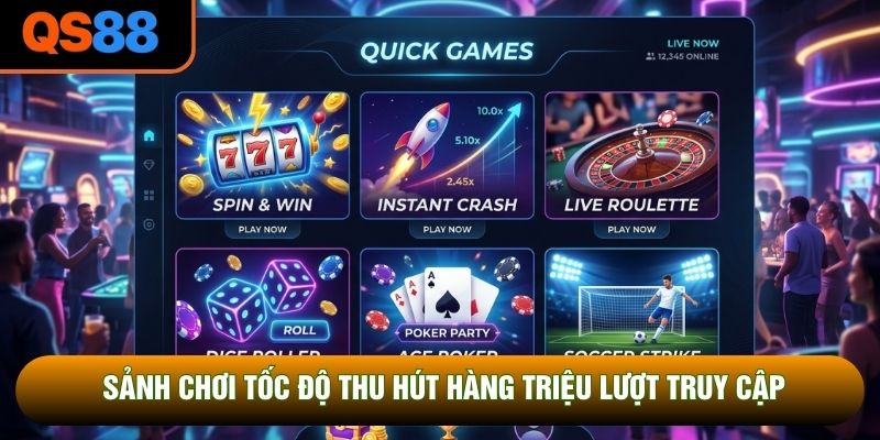 Sảnh chơi tốc độ thu hút hàng triệu lượt truy cập